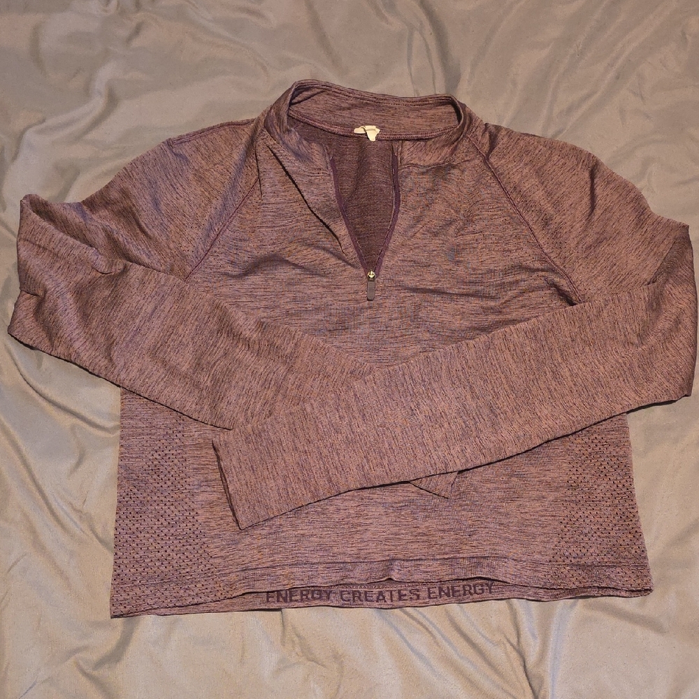 lululemon athletica Heathered Purple Quarter-Zip Pullover
